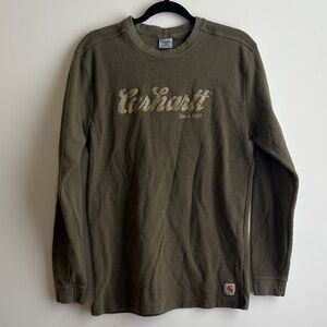 Carhartt Army Green Cotton Crewneck